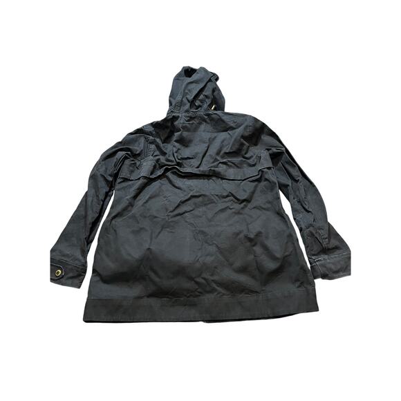 Abercrombie‎ water/wind resistant jacket dark gold buttons hooded womens S - Picture 7 of 9